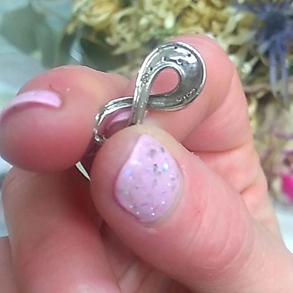 Blue Diamond Infinity Silver Necklace 💙 - Picture 2 of 4